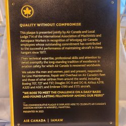 “Quality Without Compromise” – recognising the work of IAM members in Winnipeg