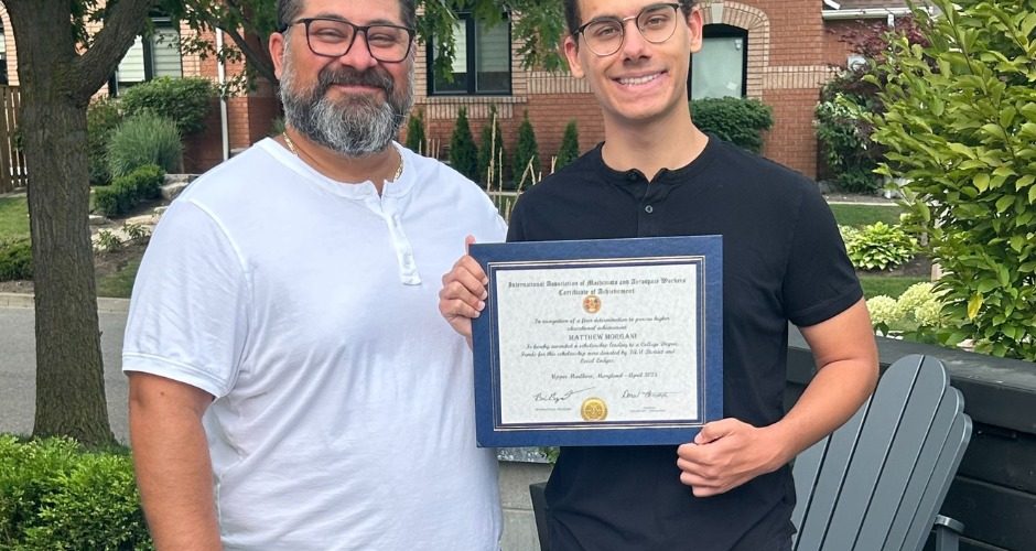 Matthew Brito Morgani reçoit la bourse de l’IAM pour poursuivre un parcours à l’Université de McMaster
