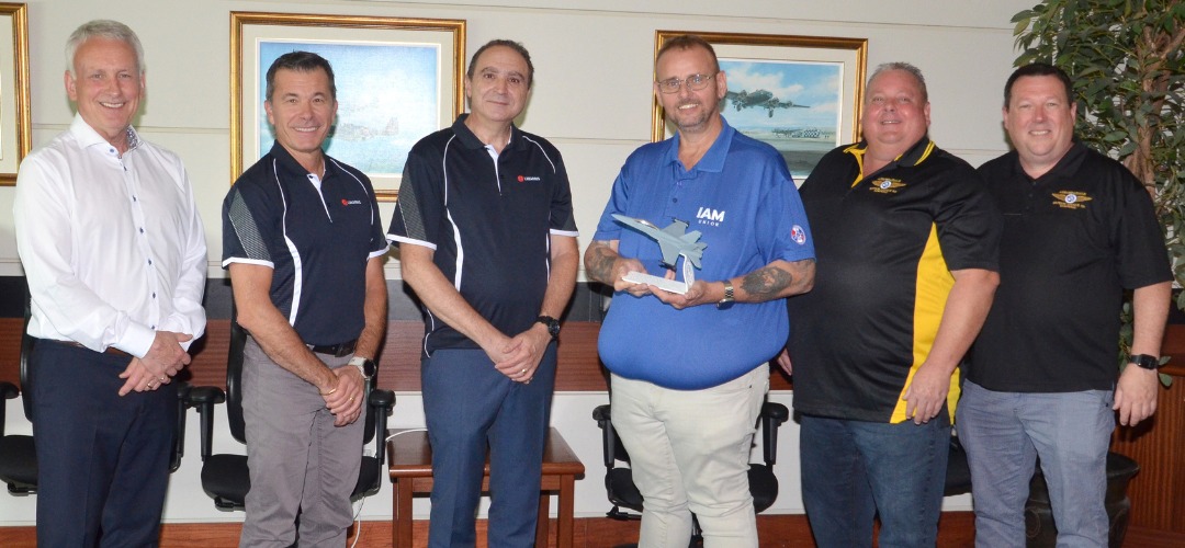 L’implication de notre Vice-Président général canadien, salué par nos consœurs et confrères d'L-3 Harris à Mirabel